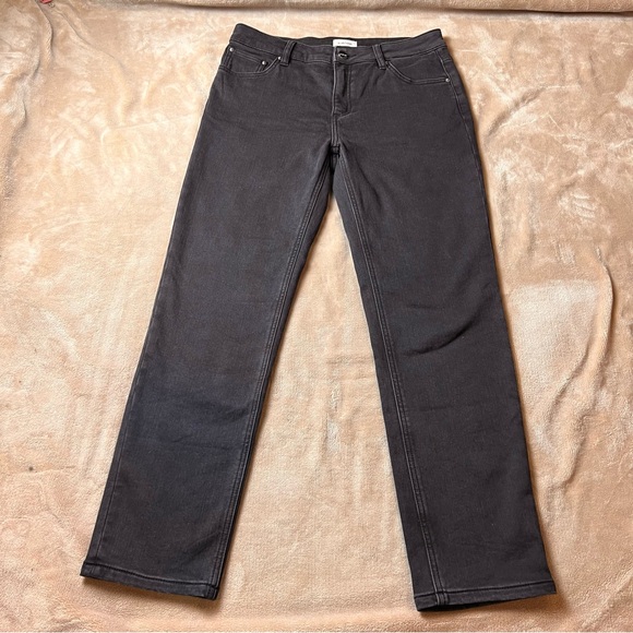 TOTEME Faded Black High-Rise Classic Straight Leg Slim Fit Jeans - Size 30 - Picture 2 of 13